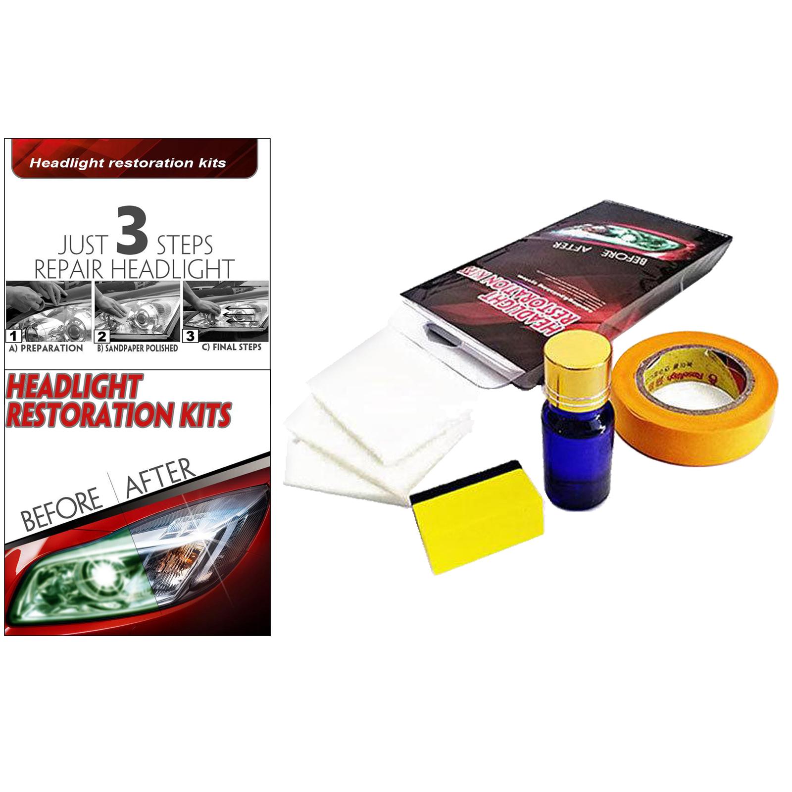 Car Headlight Restoration Kit Headlamp Scratch Remover Set Easy to use