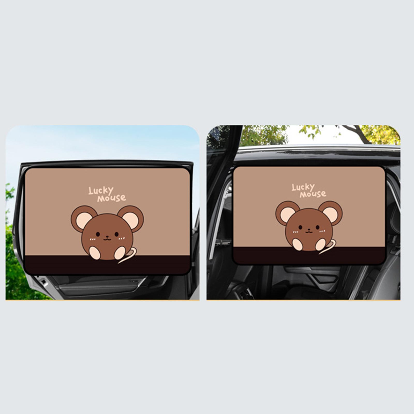 Generic Privacy Curtain Magnetic Car Window Shade for SUV Trucks Travel Brown Rear