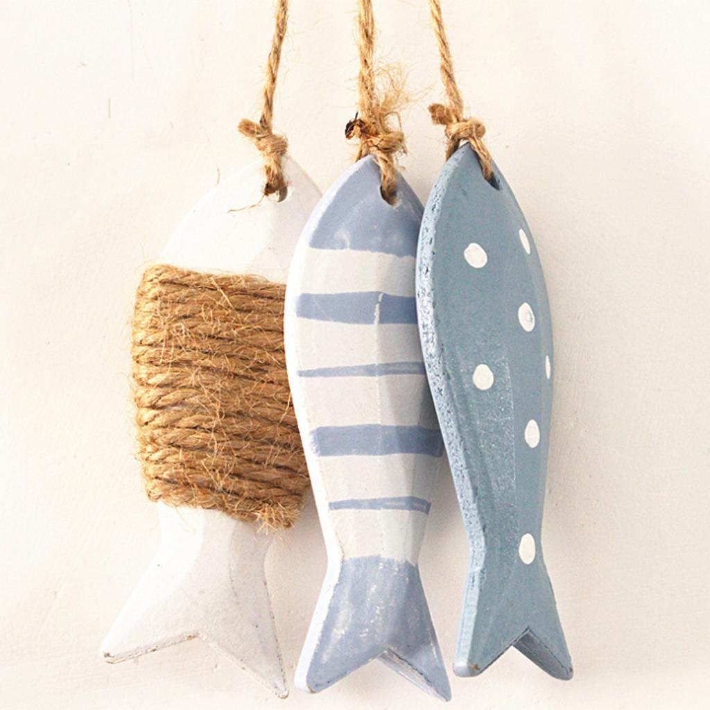 Holz Fische Holzfische Urlaubsdeko Strand Maritim Deko | eBay