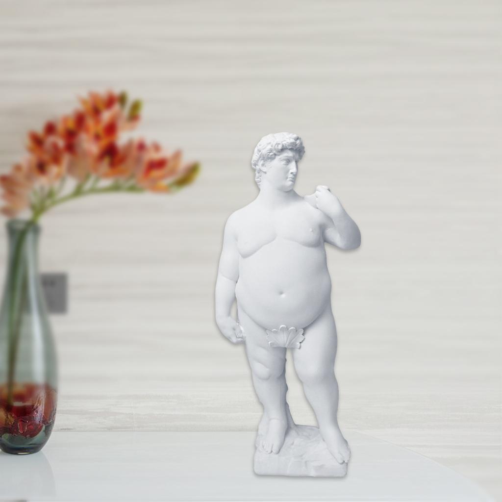 Fat David Sculpture Creative Resin Abstract Figure Statue Home Decor Small