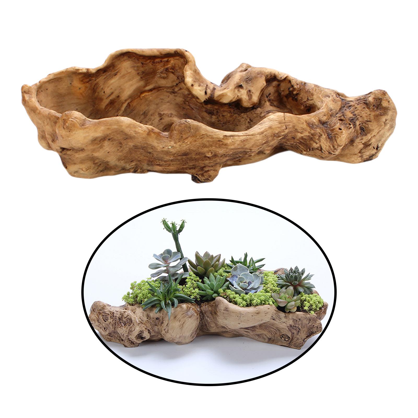 Resin Succulent Pot Planter with Drainage Hole Home Herbs Cactus Flower Pot