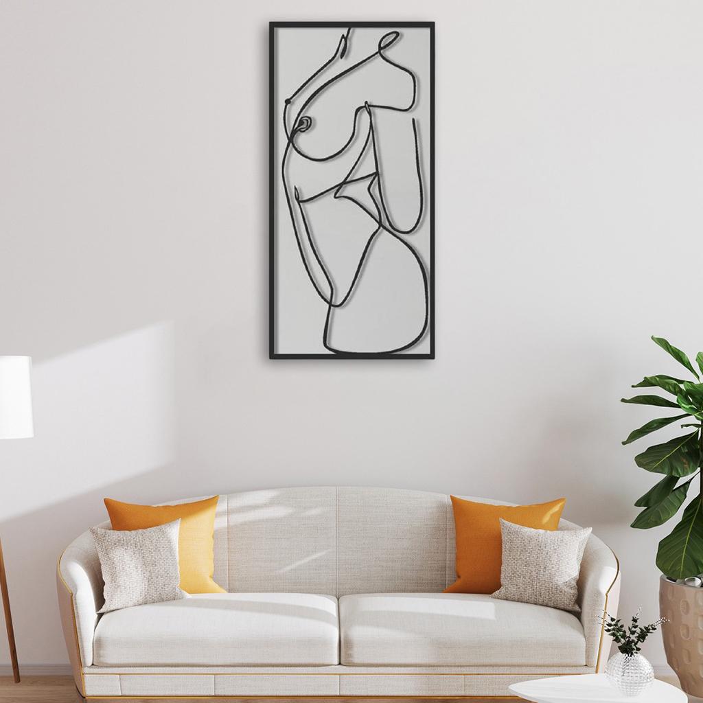2pcs Women Body Figure Wall Art Print Aesthetic Line Drawing Body Sketch