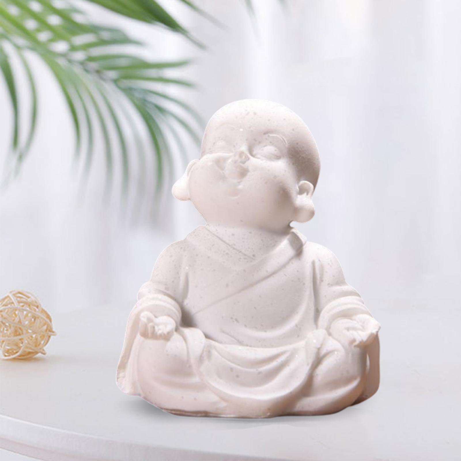 Buddha Statue Spiritual Ceramic Classic Inches Crafts for Office Garden A