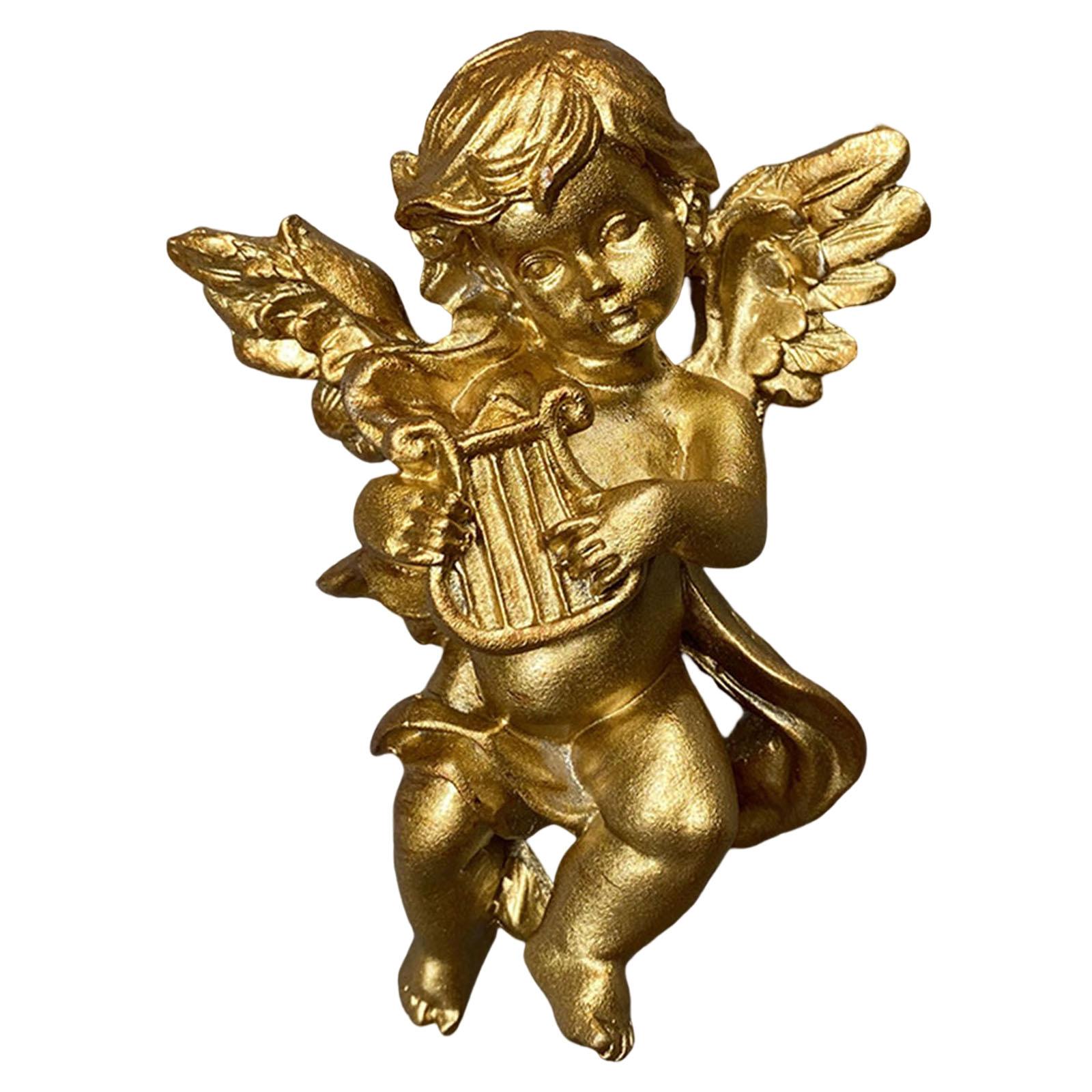 Angel Statue Cherub Wall Sculpture Collectible for Home Bar Decor StyleC