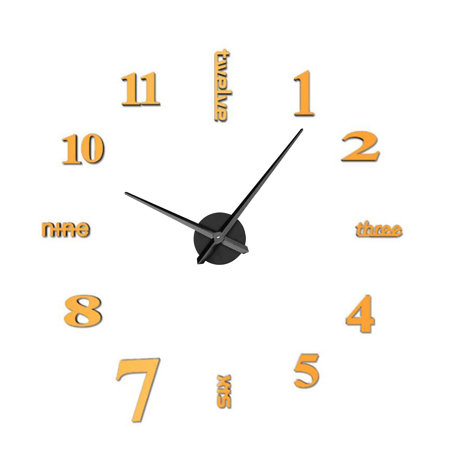 Clock Movement Clock Accessories Long Shaft for Office Kitchen Bedroom Black