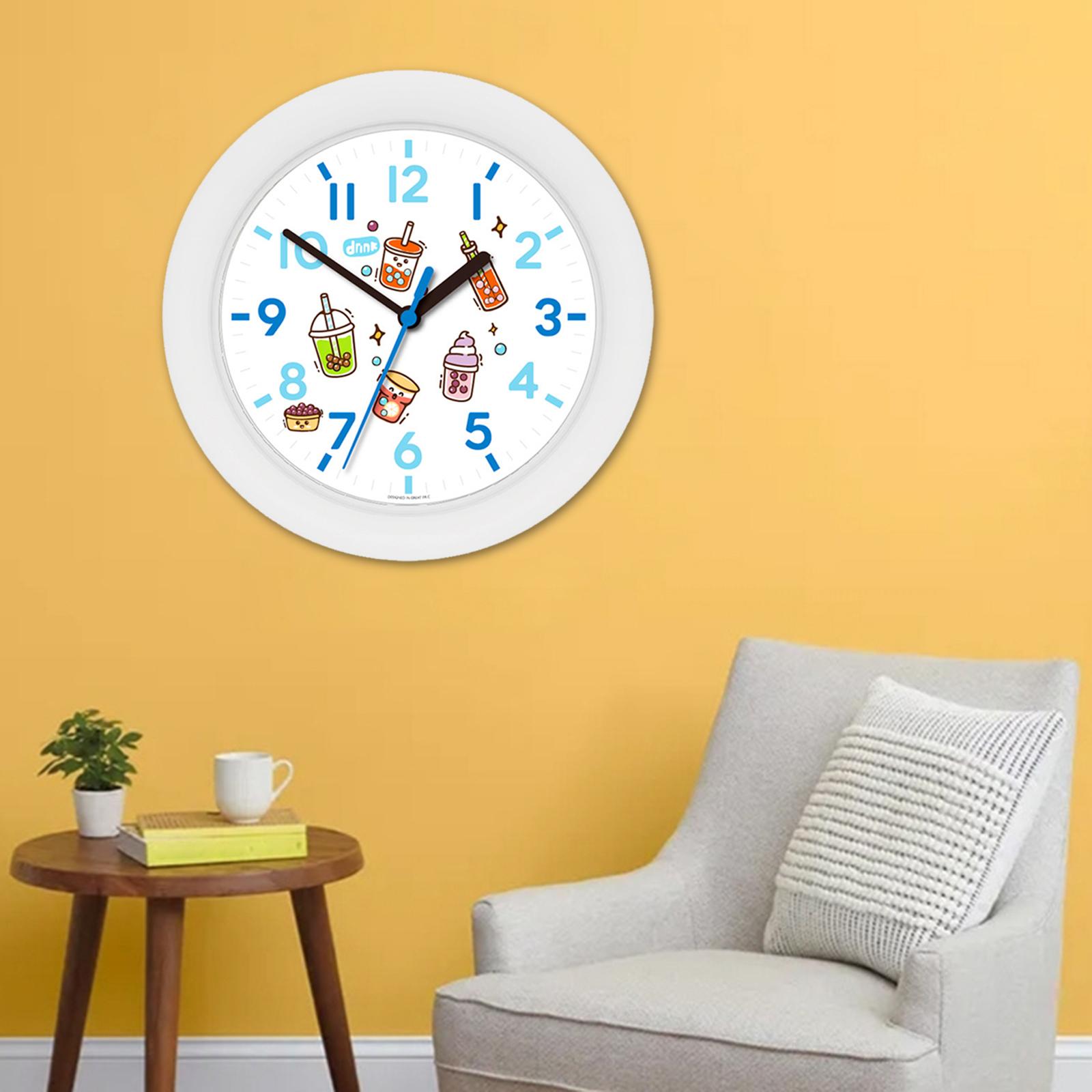 Cartoon DIY Wall Clock Stickers Silent Ornament Kids Birthday Classroom StyleA