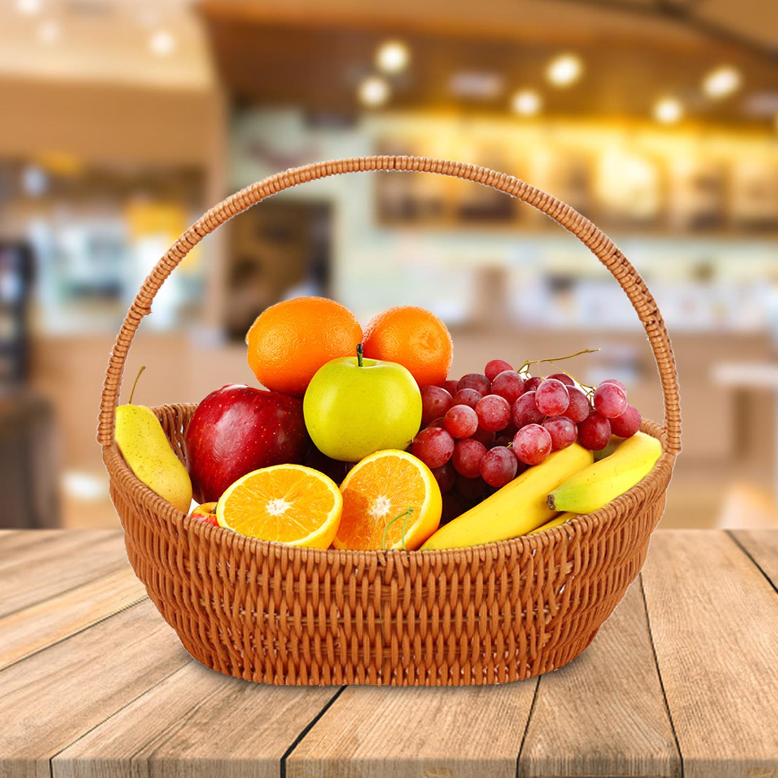 Woven Storage Basket Storage Basket Box for Fruit vegetable Decoration M