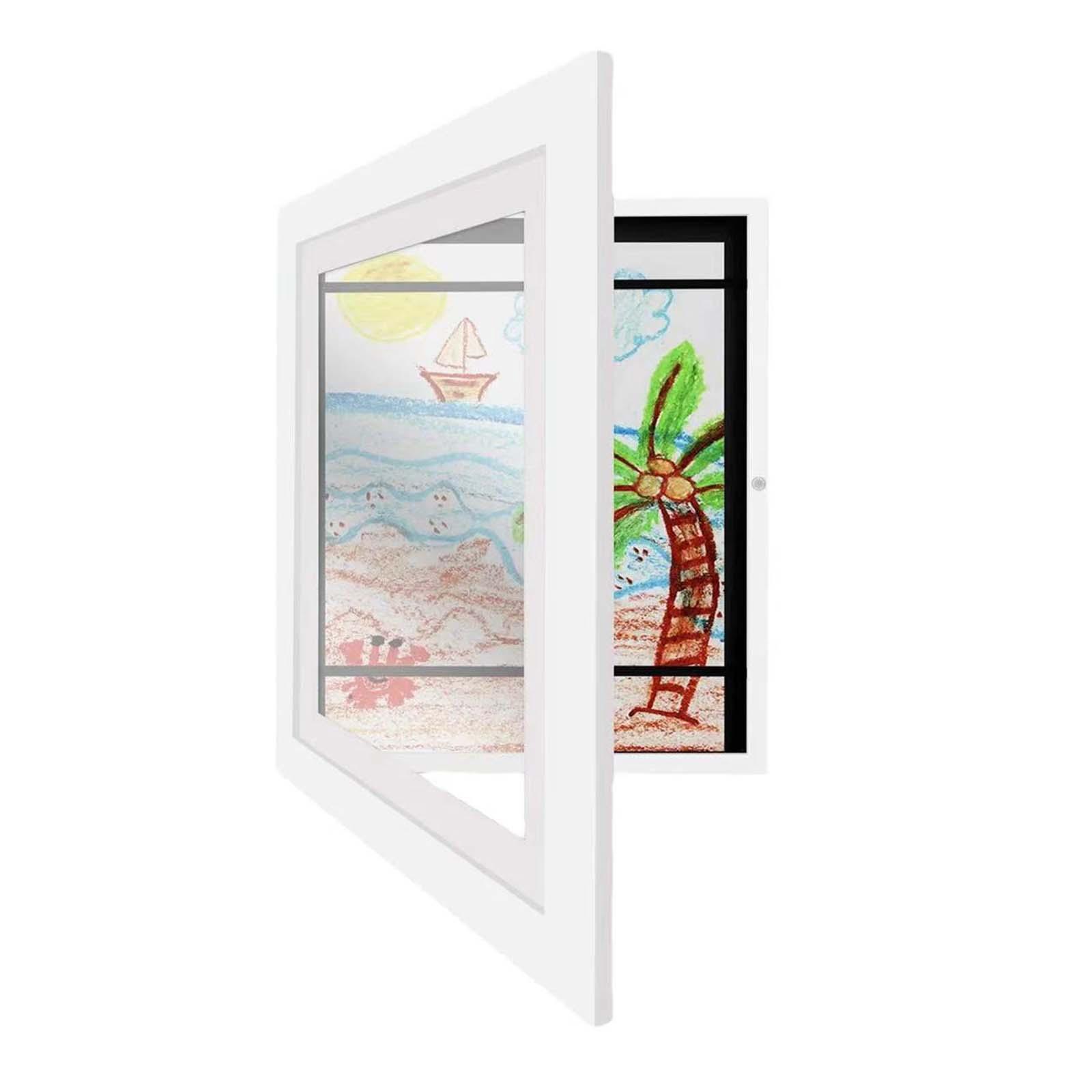 Kids Artwork Frames Horizontal and Vertical Formats for Pictures Drawings White