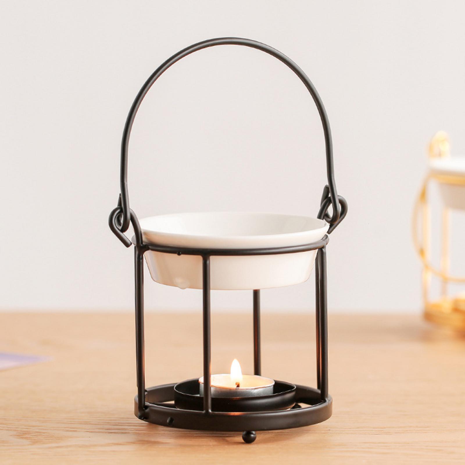 Tealight Candle Holder Cabinet Living Room SPA Ornament Essential Oil Burner Black