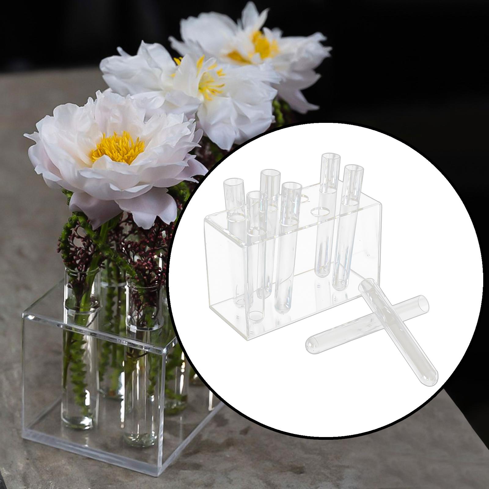 Propagation Station Test Tube Vases for Flowers for Centerpieces Home Office 8 Test Tubes