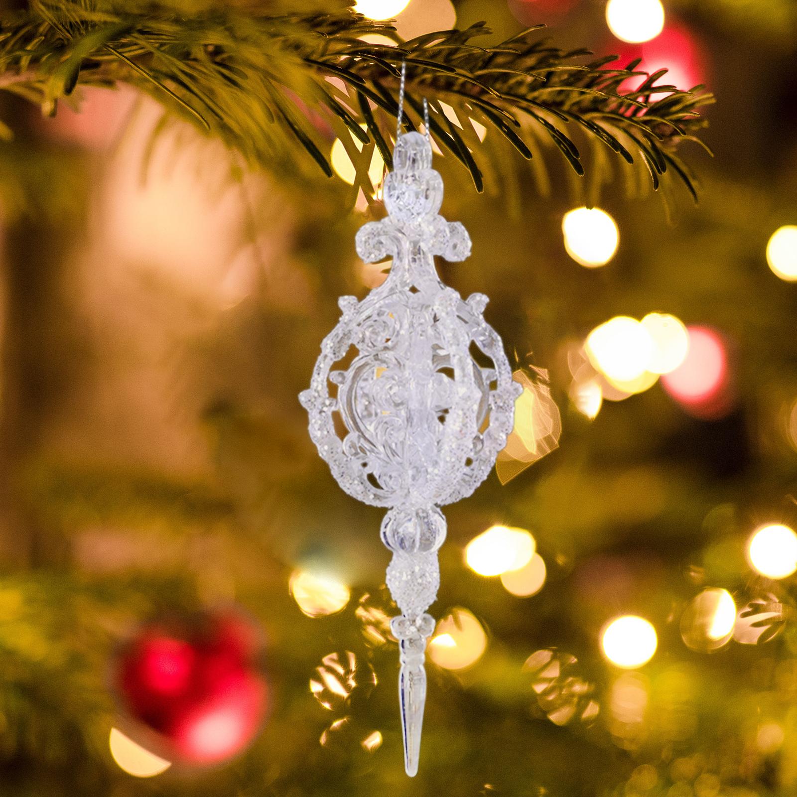 White Snowflake Ornaments Hanging for Centerpiece Arrangement Parties Winter Style C