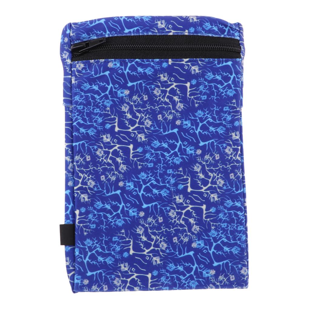 Sports Wristband Sweatband Wallet Zipper Pocket Armband L Blue Roots