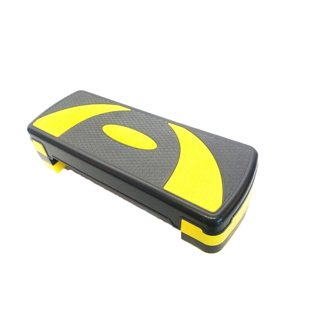 Aerobic Exercise Stepper Deck Riser 30.7in 3-Level Yellow