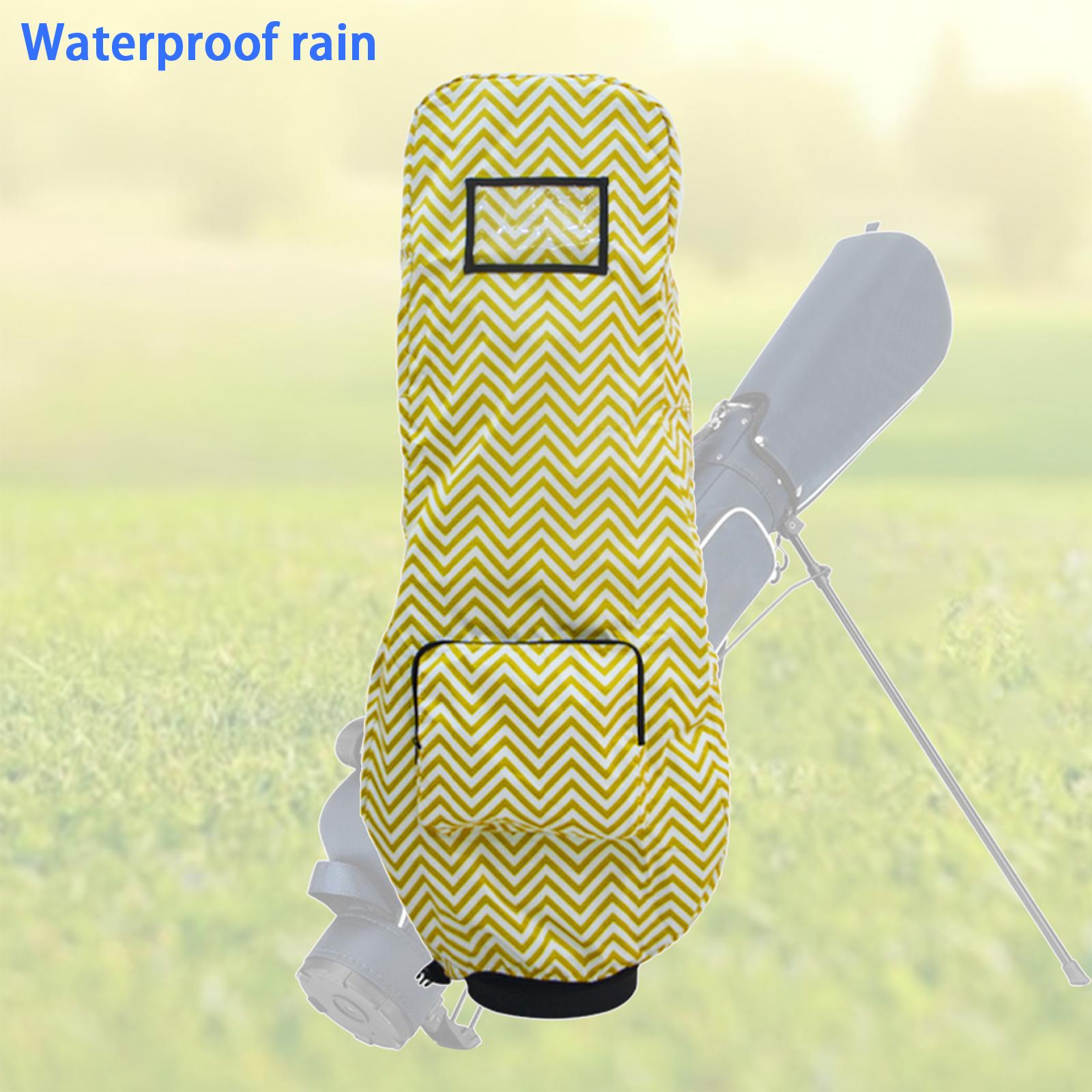 Foldable Golf Bag Hood Rain Cover Outdoor Waterproof Dustproof Protection Yellow