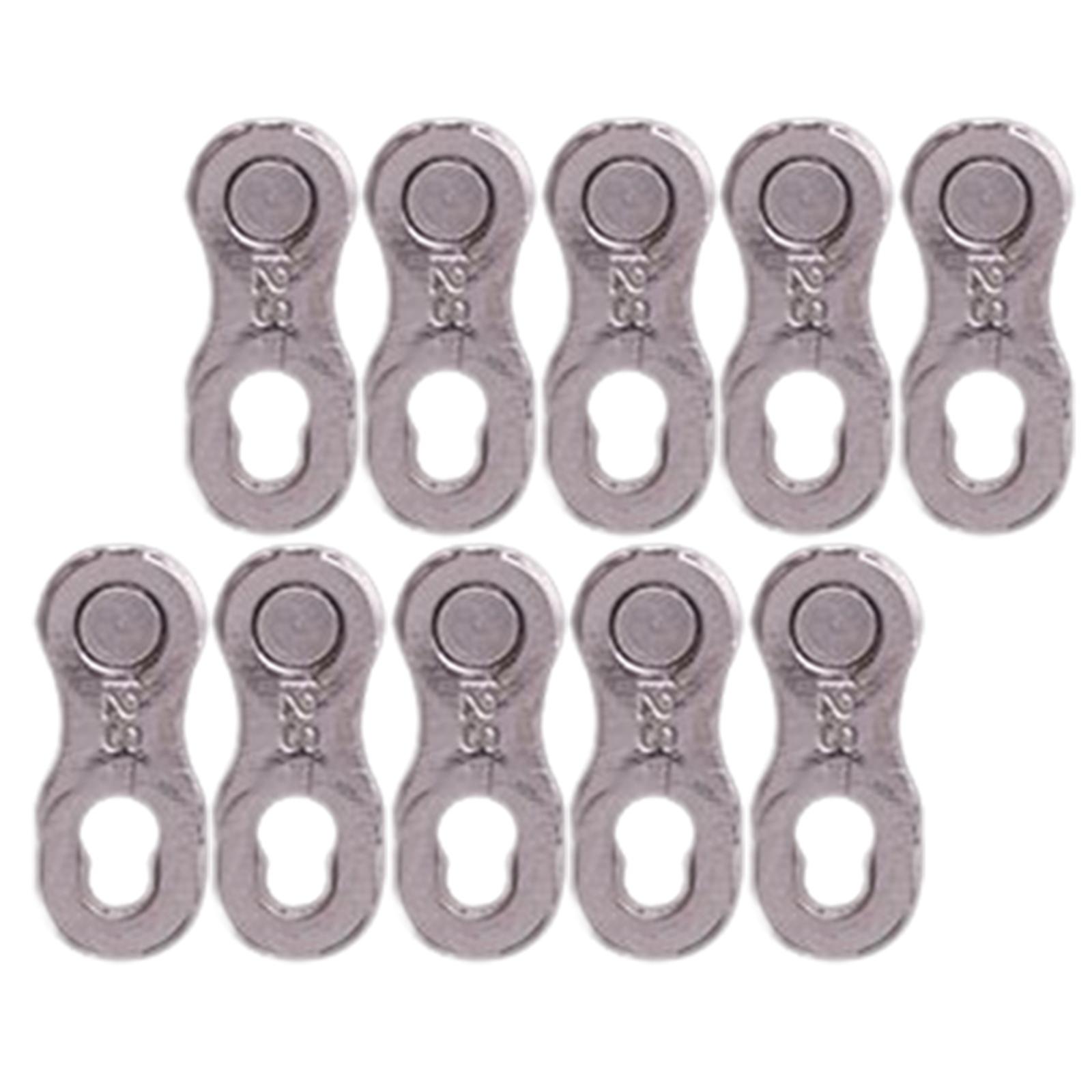 10 Pieces Chain Link Bike Connector Bicycle Chain Quick  12 Speed Silver