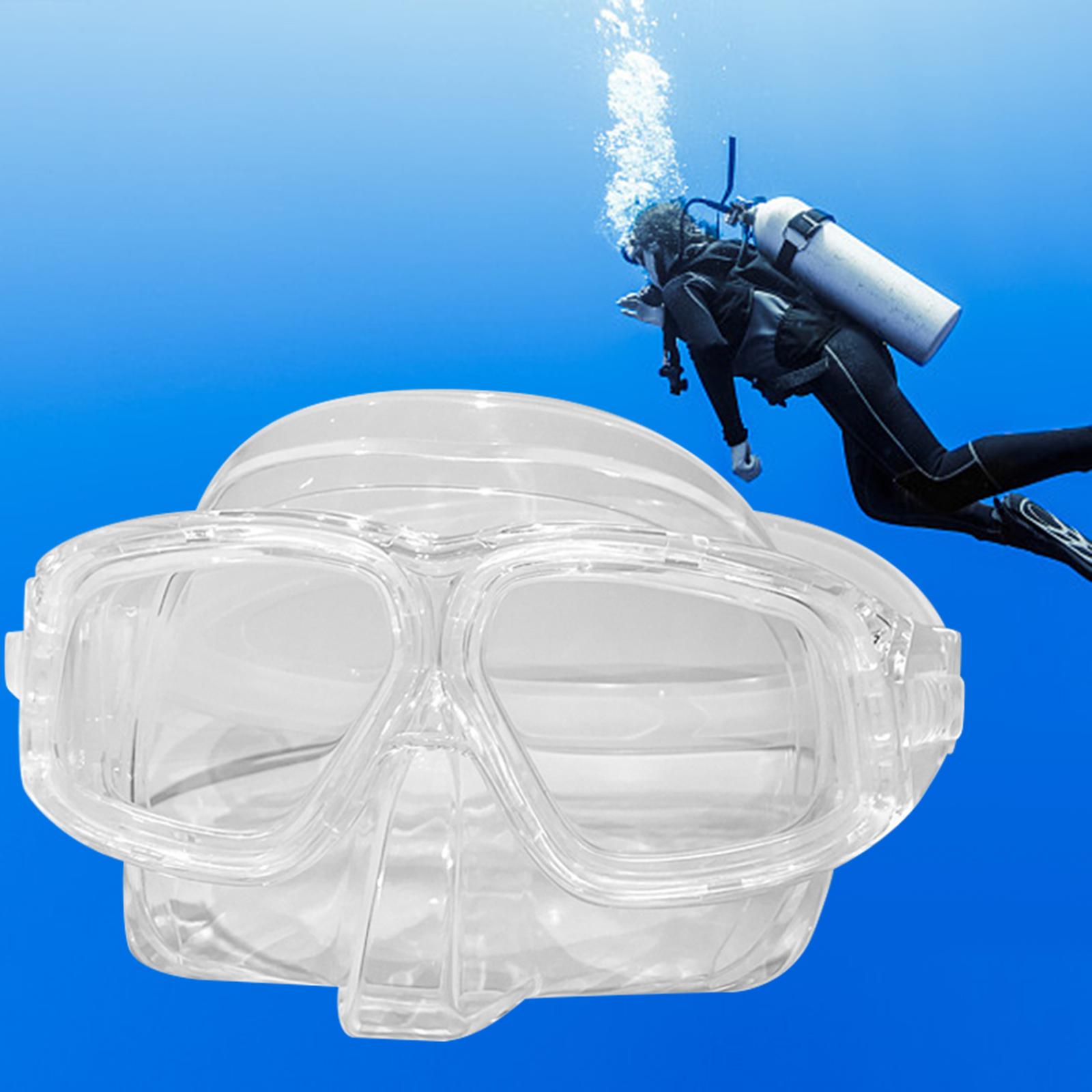 Underwater Scuba Diving Mask Anti Fog Goggles Adjustable Waterproof Eyewear Clear