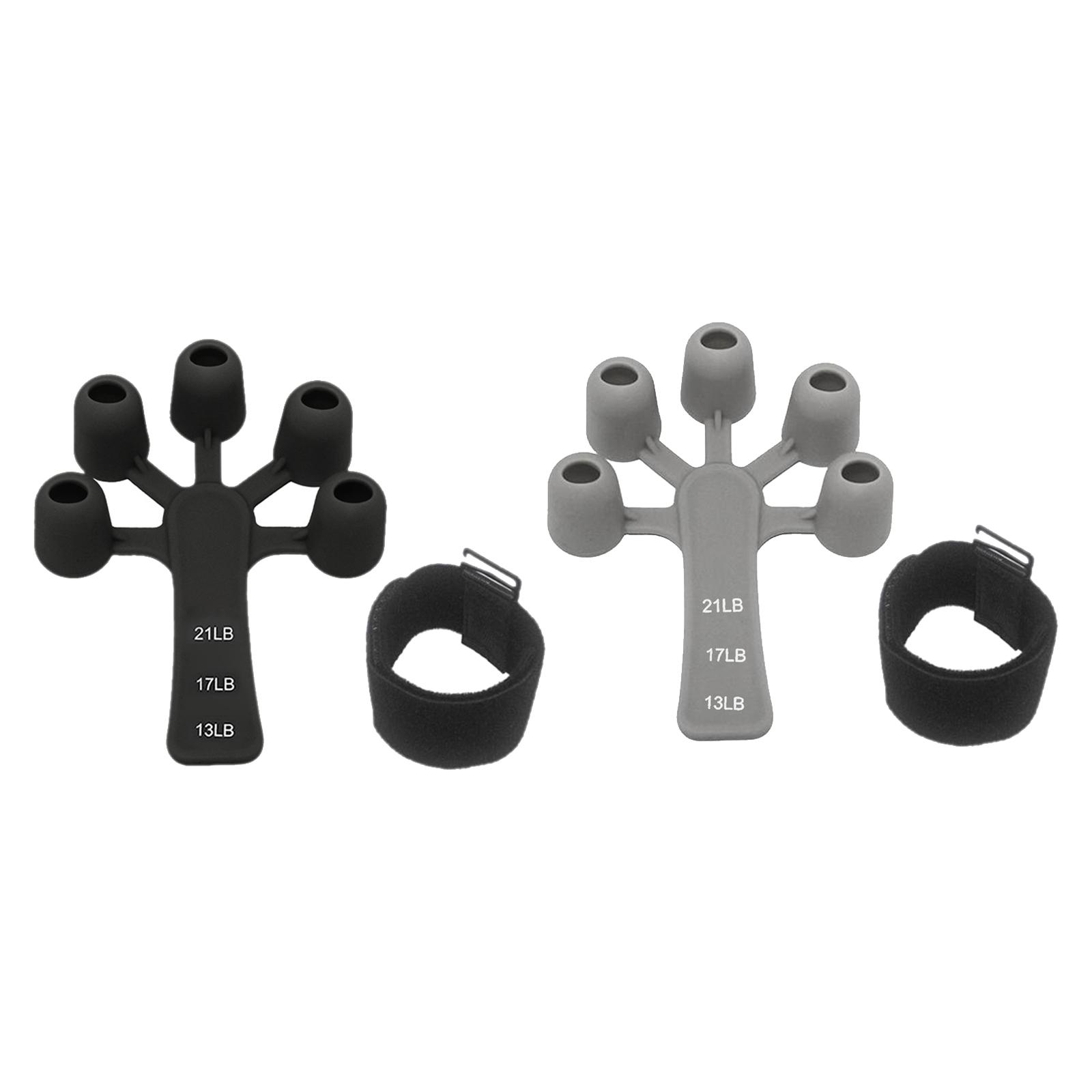 Finger Strengthener Finger Exerciser Grip Strength Trainer Finger Gripper Black