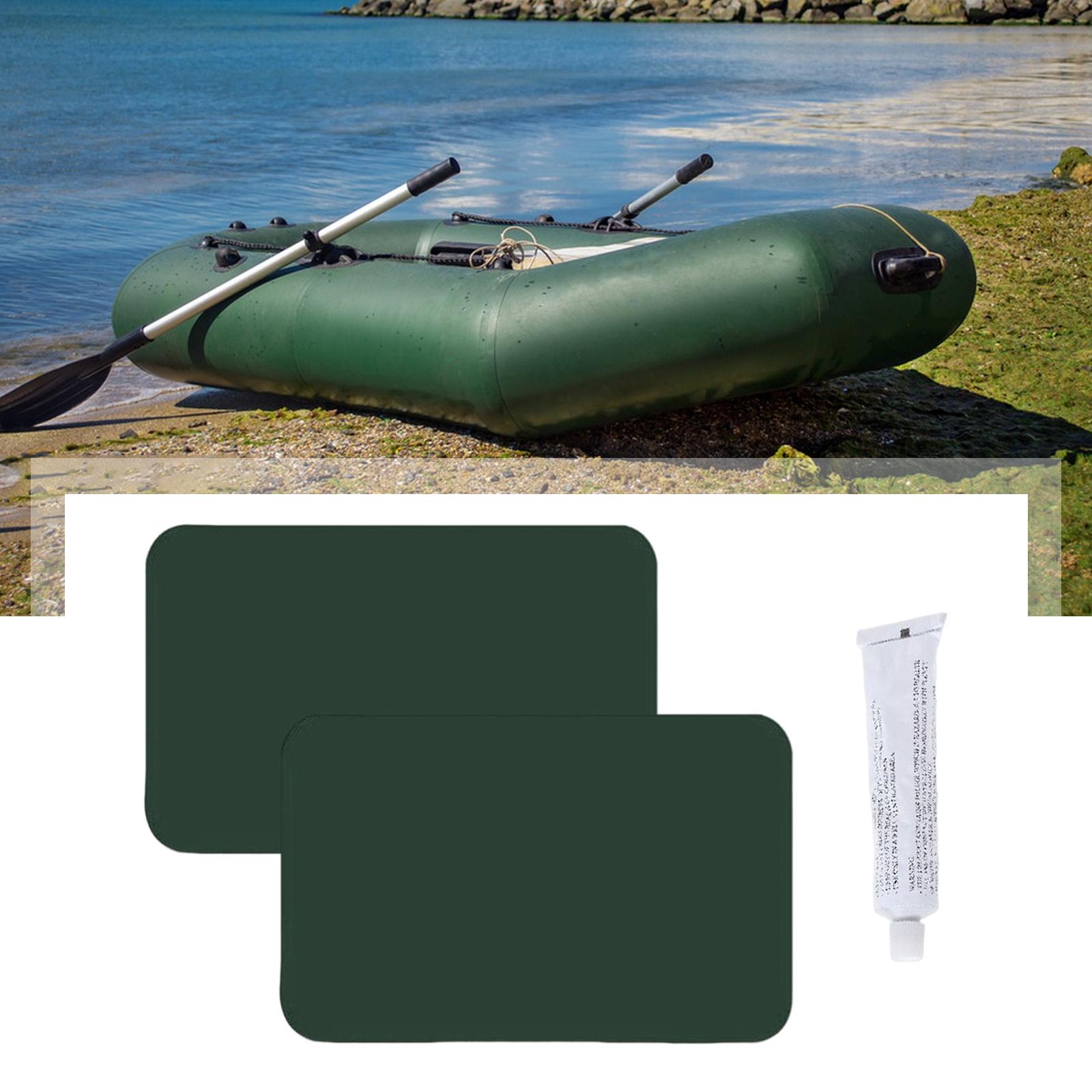 Inflatable Boat Repair Kit Kayak PVC Repair Patches for Rubber Boat Tents Green