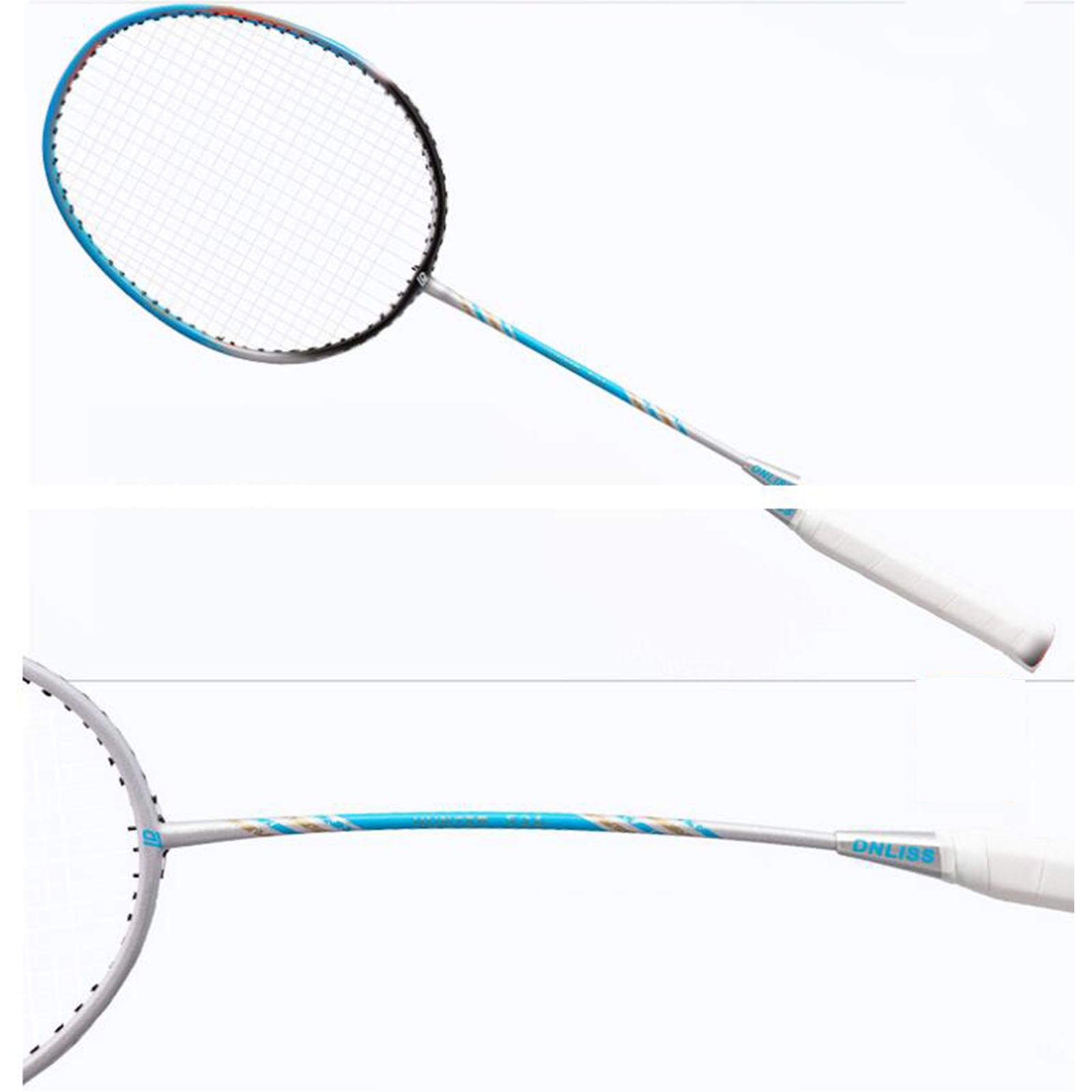 Badminton Rackets Set of 2 Sturdy for Indoor Outdoor Outdoor Backyard Blue