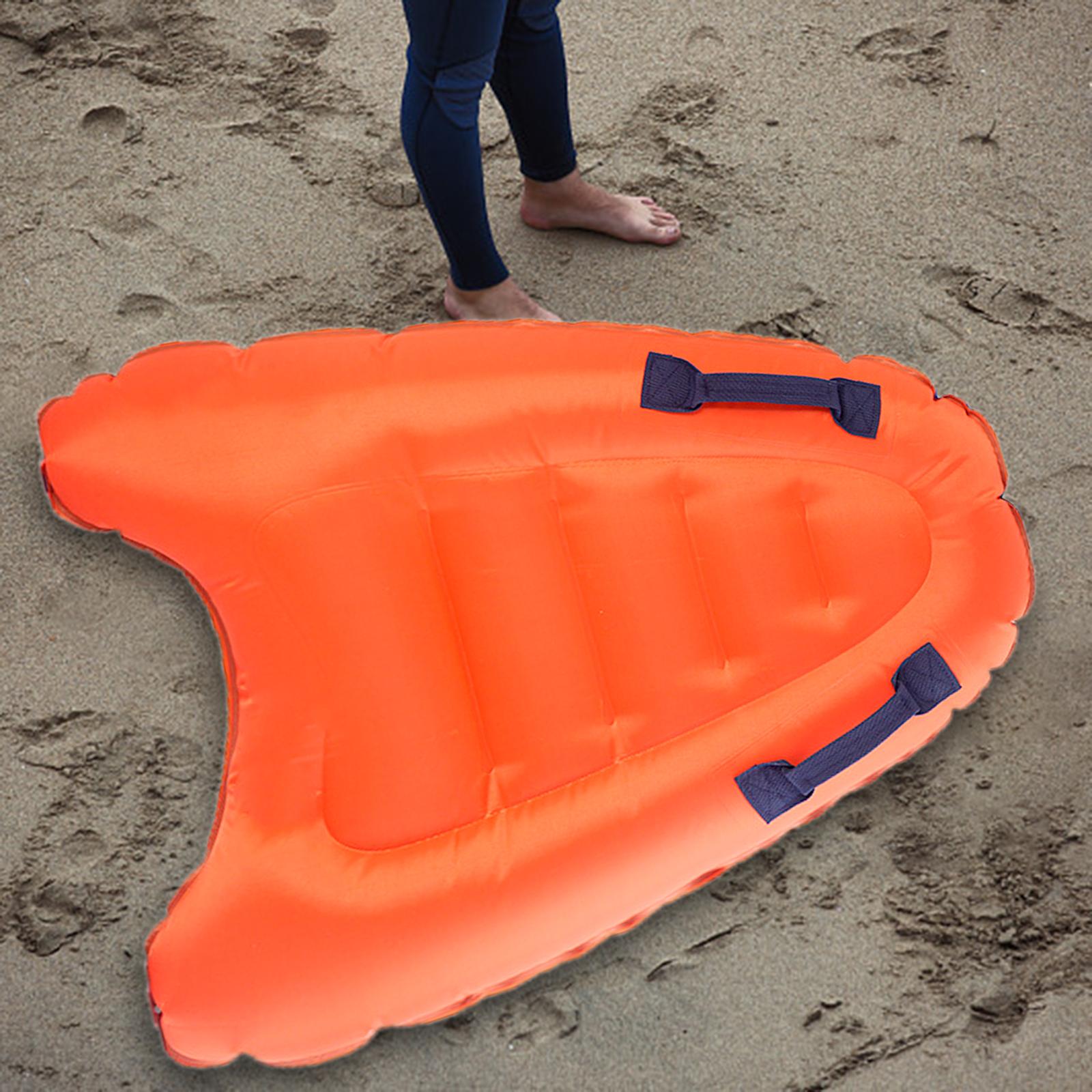 Inflatable Bodyboard Water Fun Surfing Body Boards Mini Inflatable Surfboard Orange