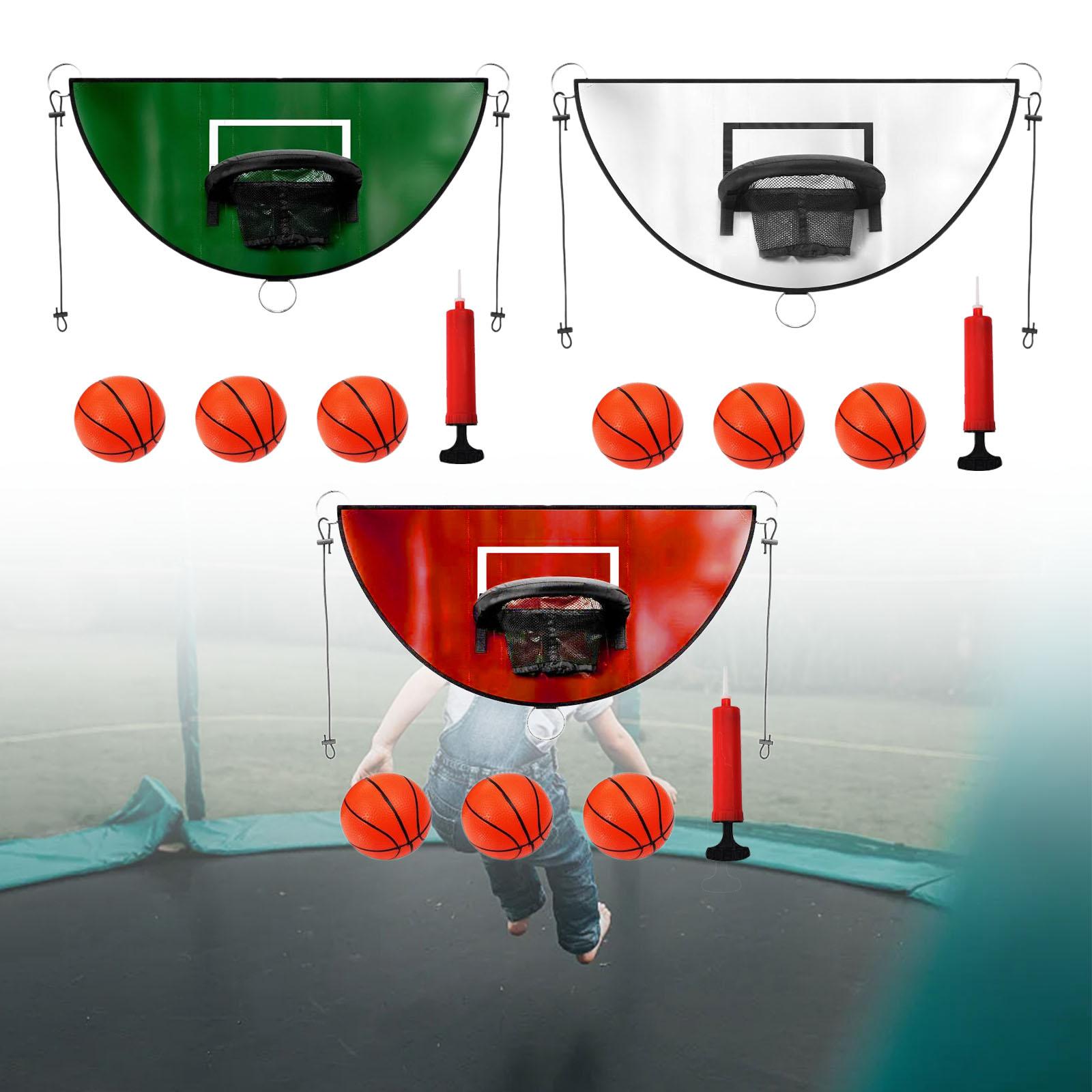 Mini Trampoline Basketball Hoop Waterproof Easy Installation Basketball Rack green