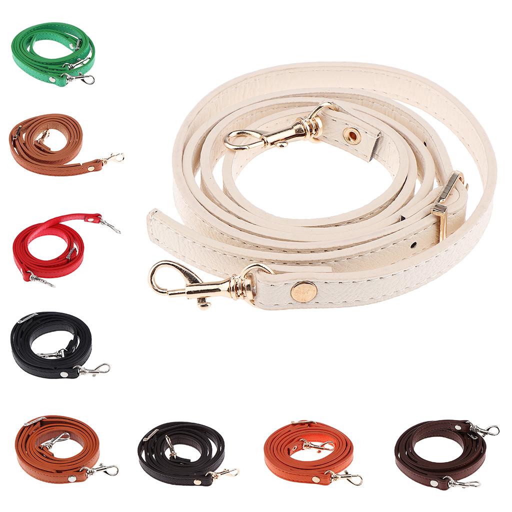 3xAdjustable Leather Shoulder Bag Strap Belt Replacement Lobster Clasps Beige