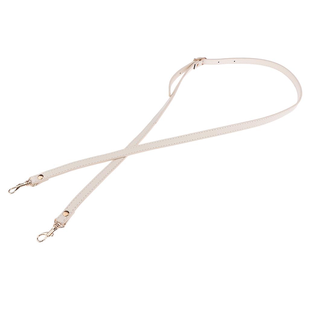 4xAdjustable Leather Shoulder Bag Strap Belt Replacement Lobster Clasps Beige