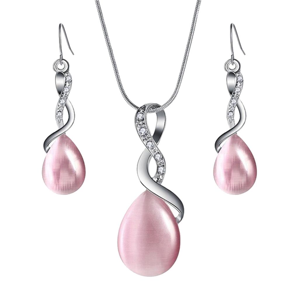 Waterdrop Jewelry Set Pink