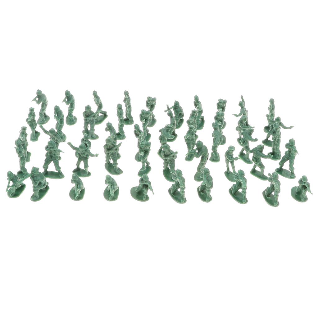 100pack 4cm Realistic Soldiers Model Figure Sand Table Scene