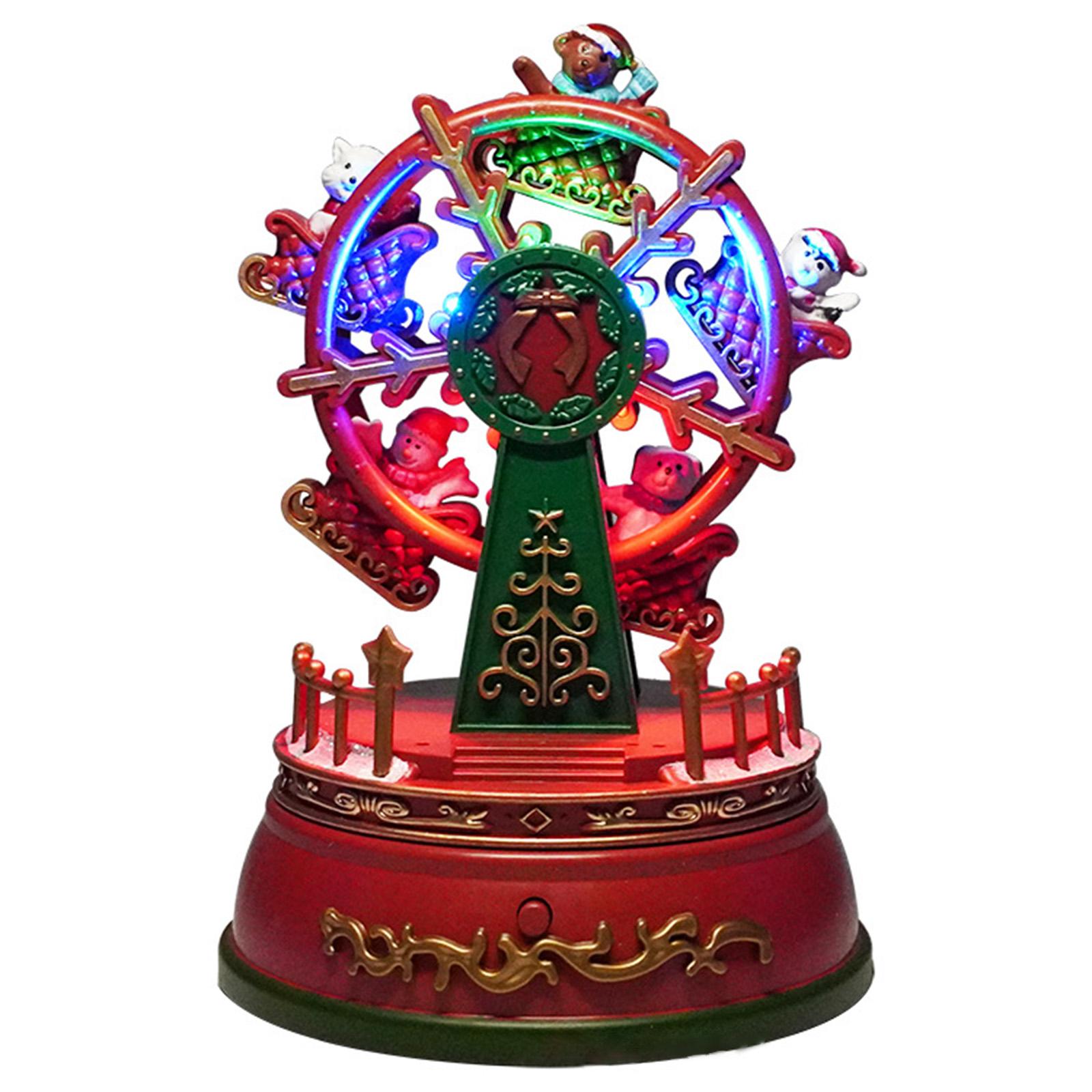 Christmas Wheel with LED Lights Collectible for Festive Home Office