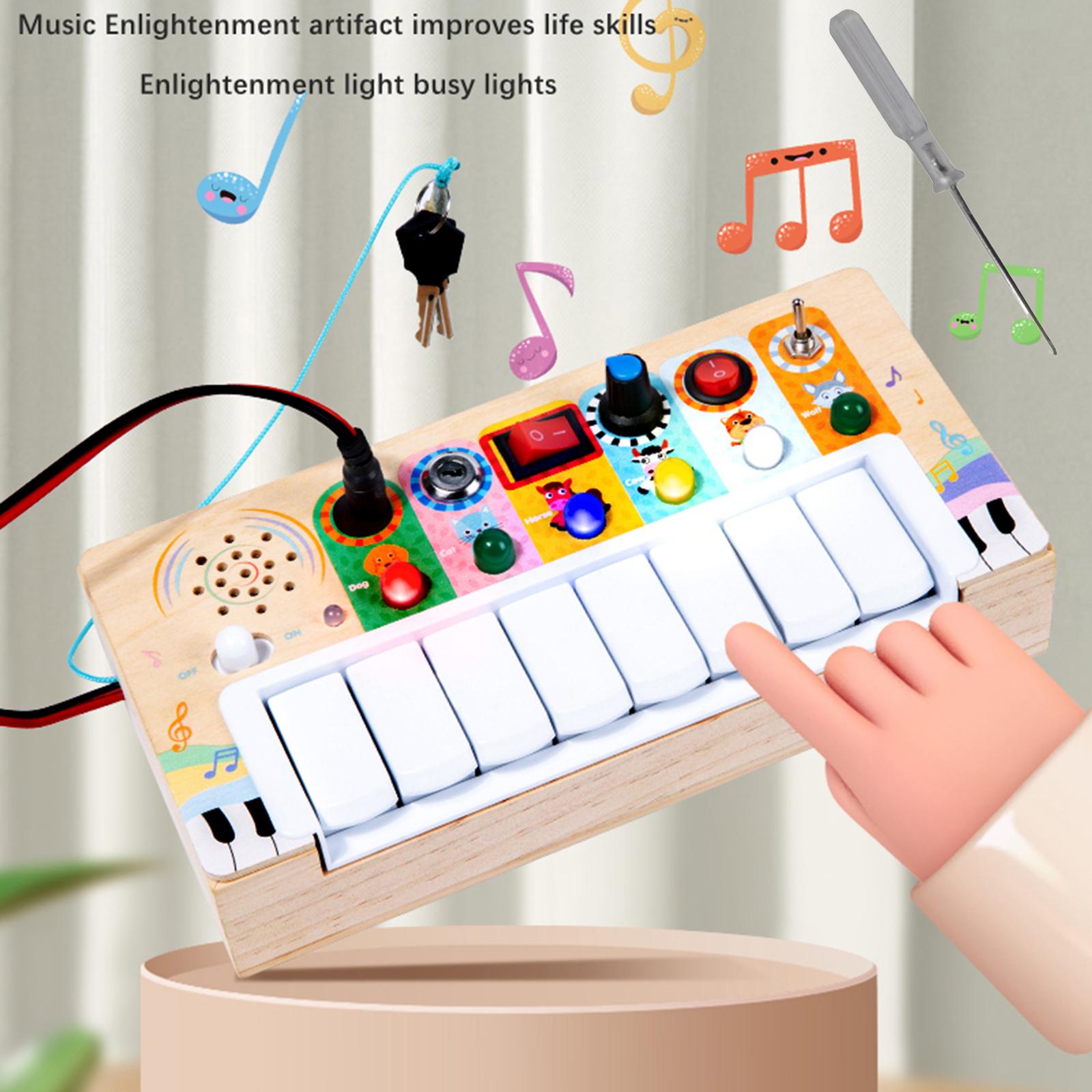 Busy Boards Piano Switch Lights Toddlers Learning Cognitive Sensory Toys