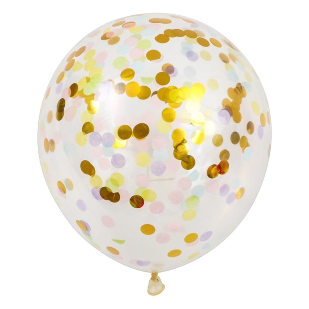 2x14Pc 12/18inch Aluminum Film Balloon Latex Party Balloons Confetti Balloons