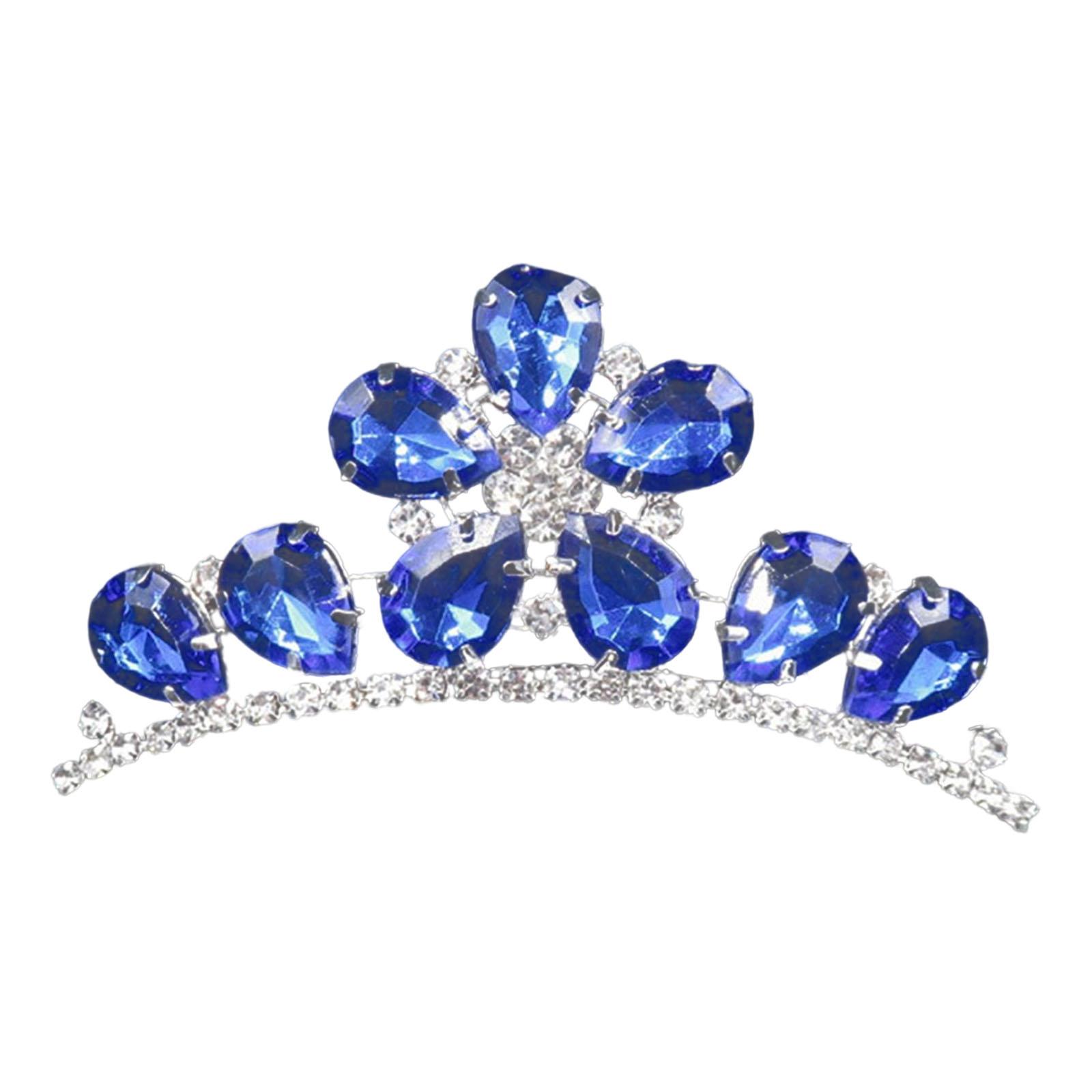 Rhinestone Bridal tiara Crown with Combs Pin for Women Birthday Costume