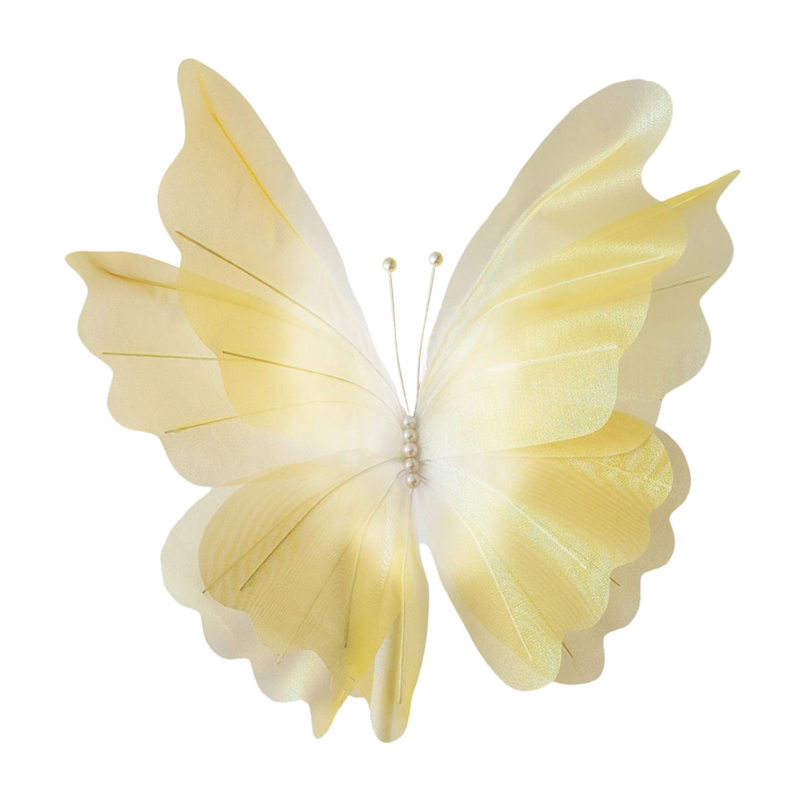 Artificial Gauze Butterfly with Base