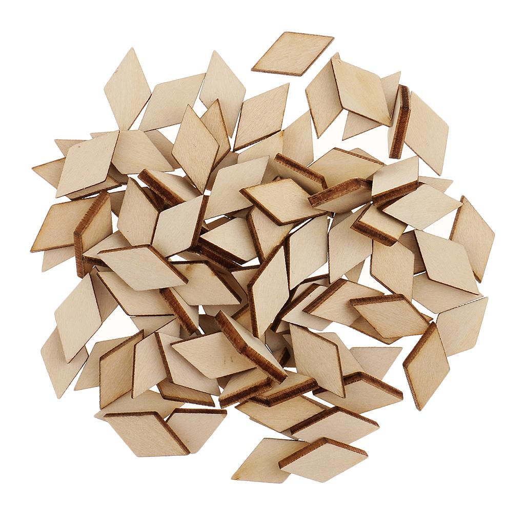 Wood Rhombus Shape Plaque