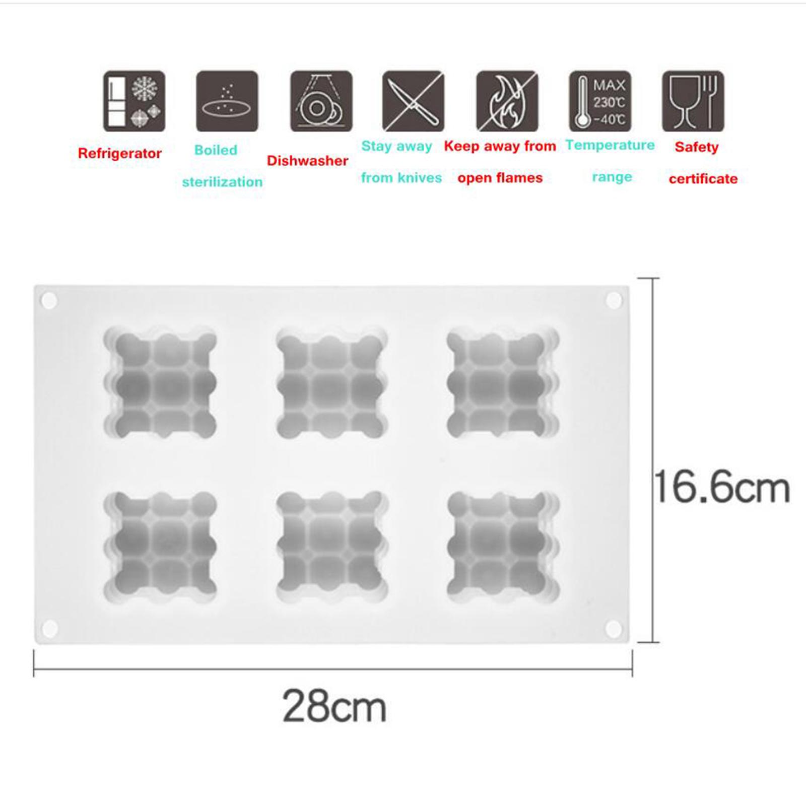 Cube Silicone Mold Overlapping Balls Fondant Pastry Baking Mould DIY Cand;e