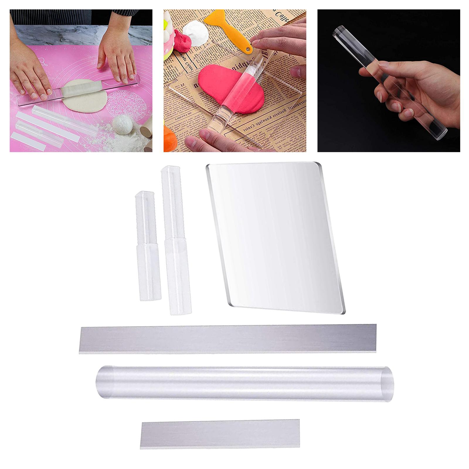 Acrylic Roller & Acrylic Sheet Backing Board Clay Cutter Blades Cutting Tool