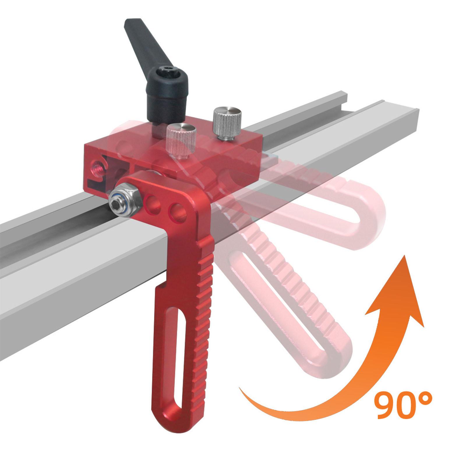 T Tracks Limiter Adjustable 75 Type T Slot Stopper for Workbench Woodworking red