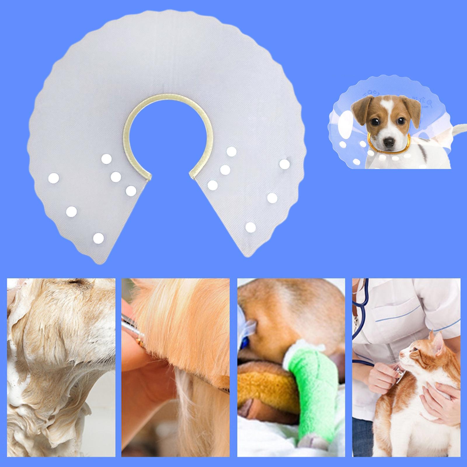 Cat Cone Collar Elizabethan Collars Protective Wound Adjustable Soft Edge S
