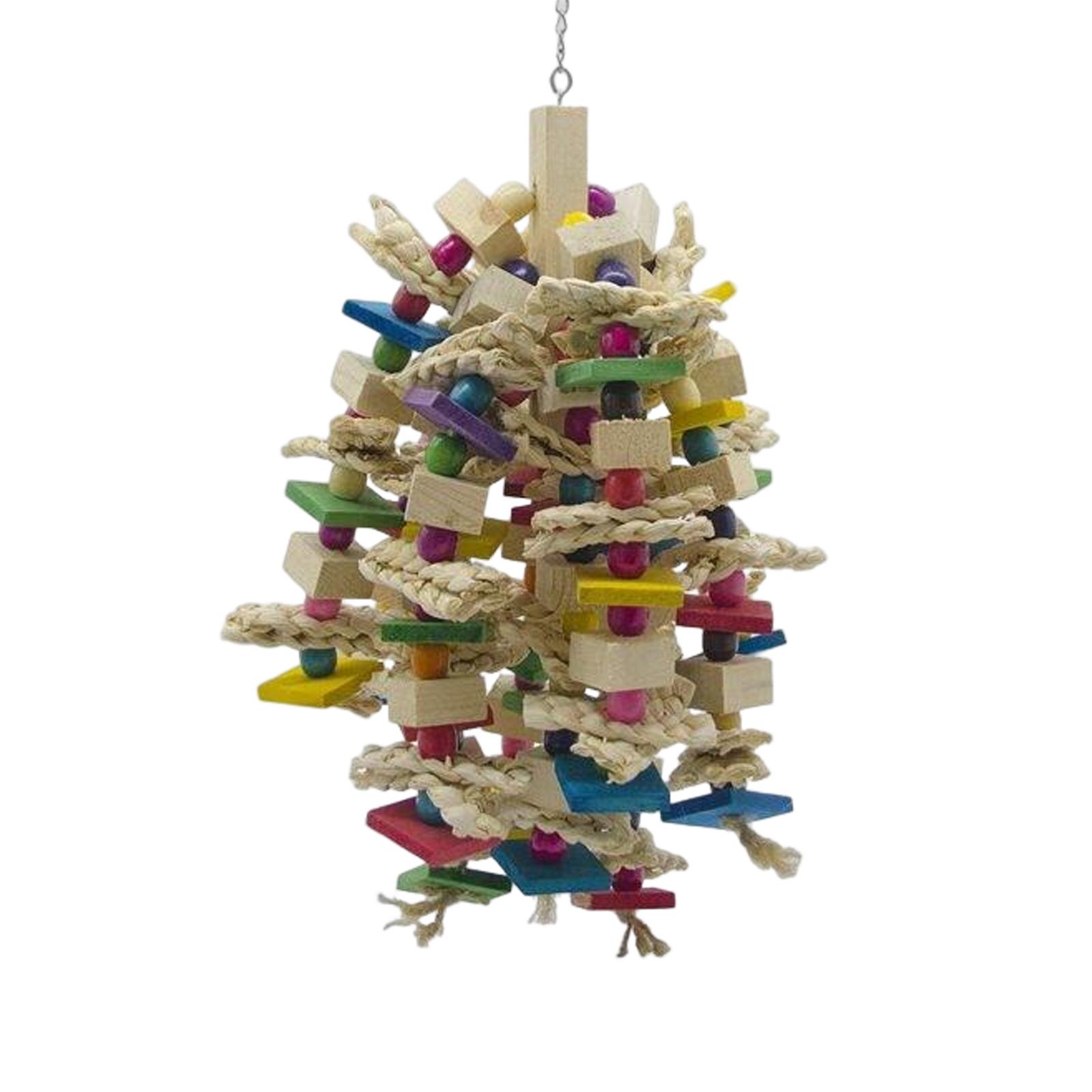 Large Parrot Toys Hanging Swing Chewing Toy for Lovebird Conures Budgie