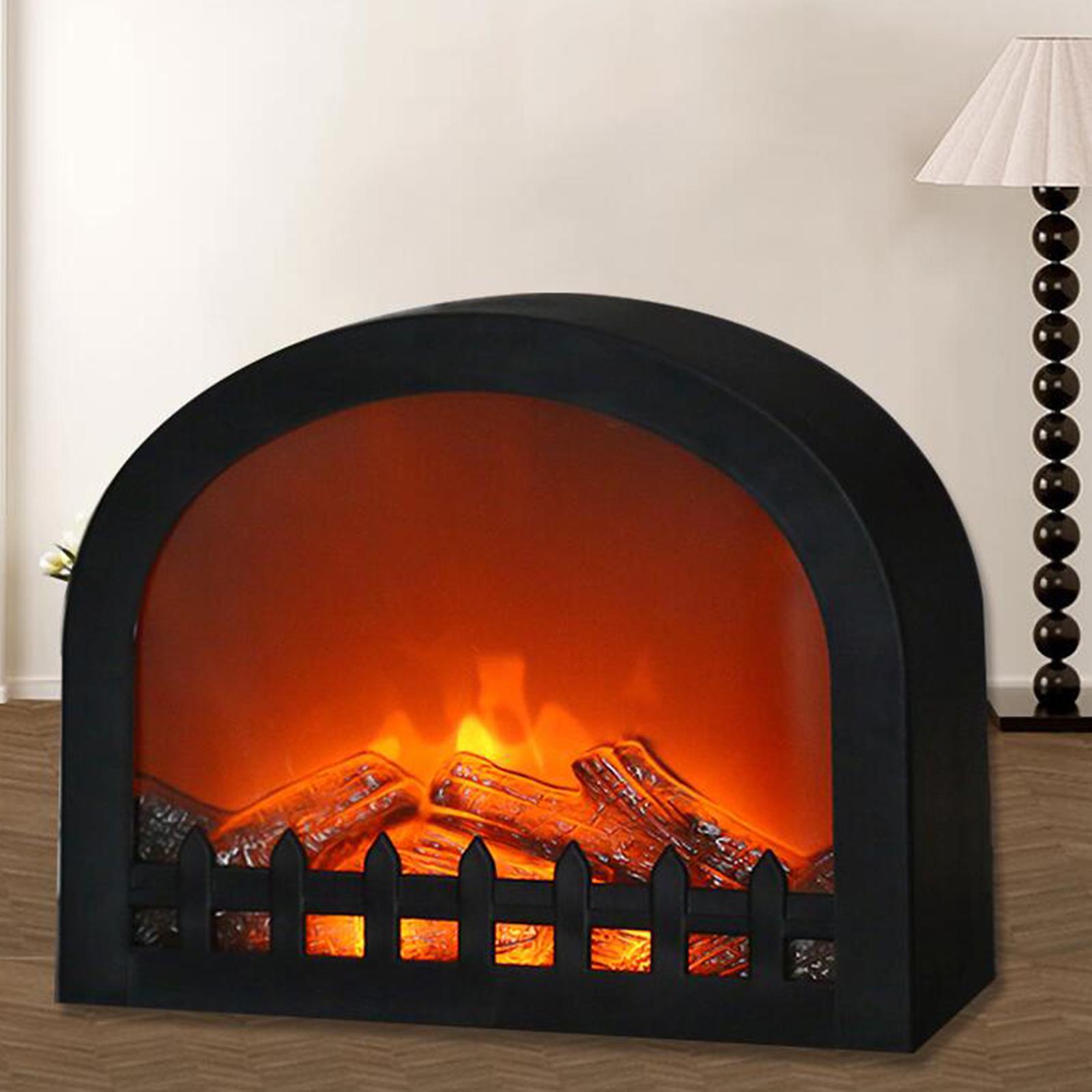 Simulated Fireplace Lanterns Night Lamp Centerpieces Log Effect Crafts
