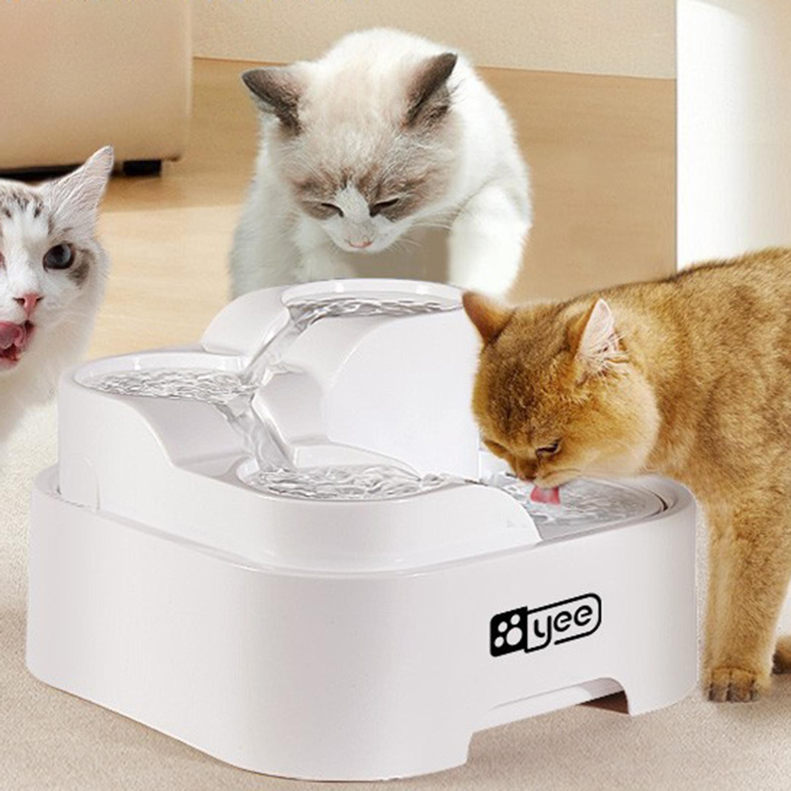 Cat Water Fountain Water Dispenser Waterer Portable Silent for Kitten