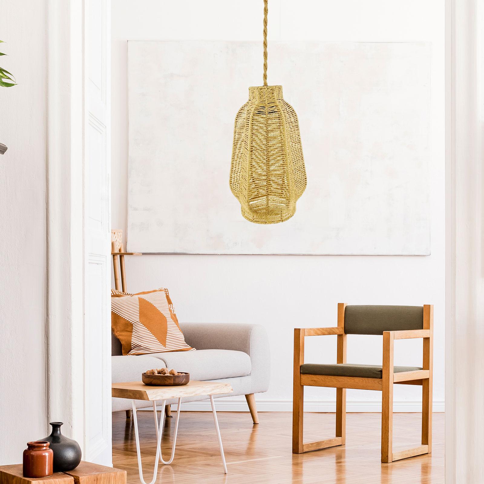 Woven Lamp Shade Rustic Bulb Guard for Living Room Restaurant