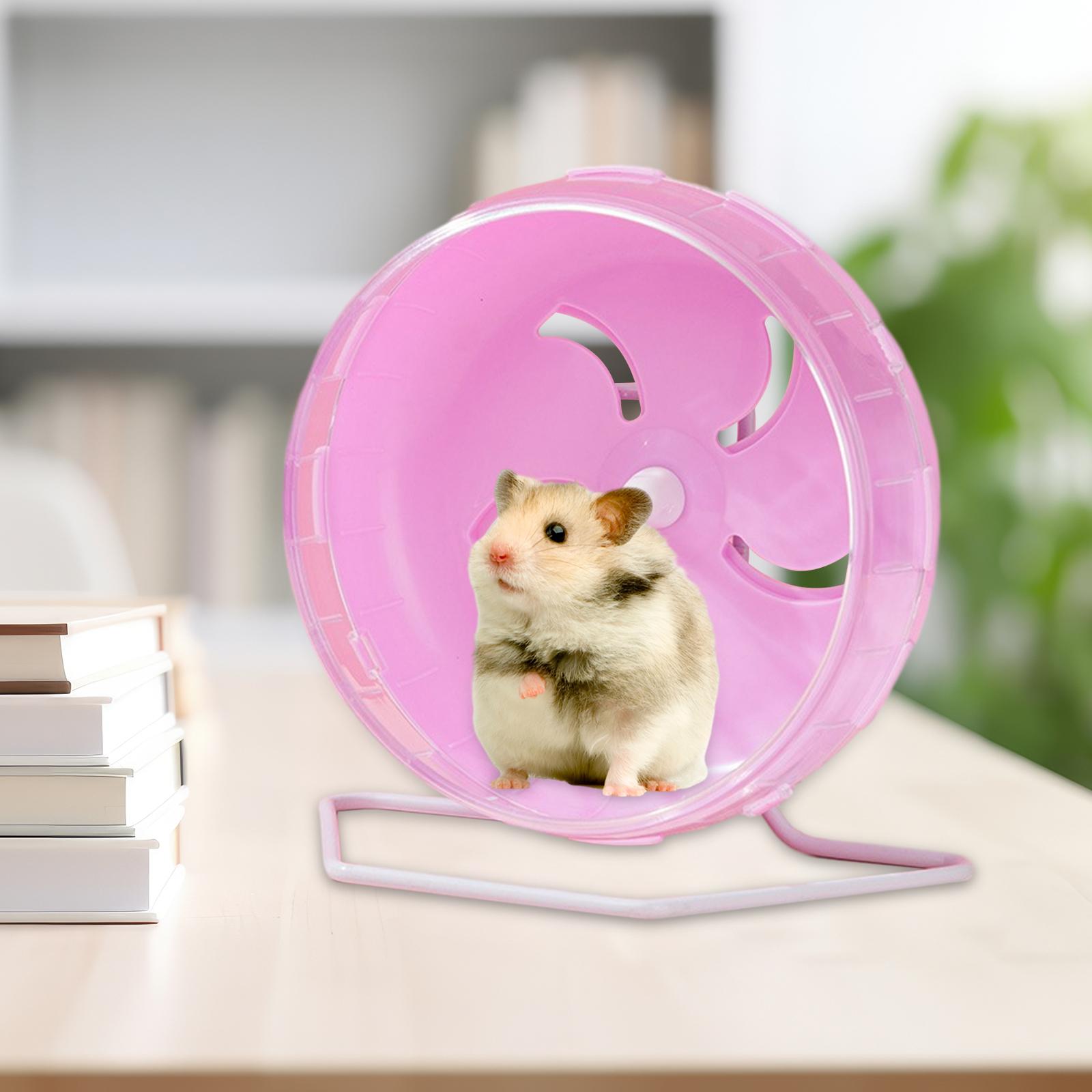 Hamster Running Wheel Quiet Multifunctional Hamster Exercise Ball with Stand violet