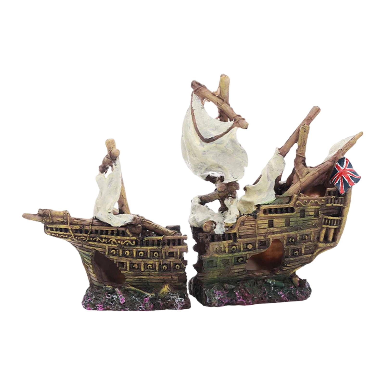 Sunken Ship Aquarium Decoration