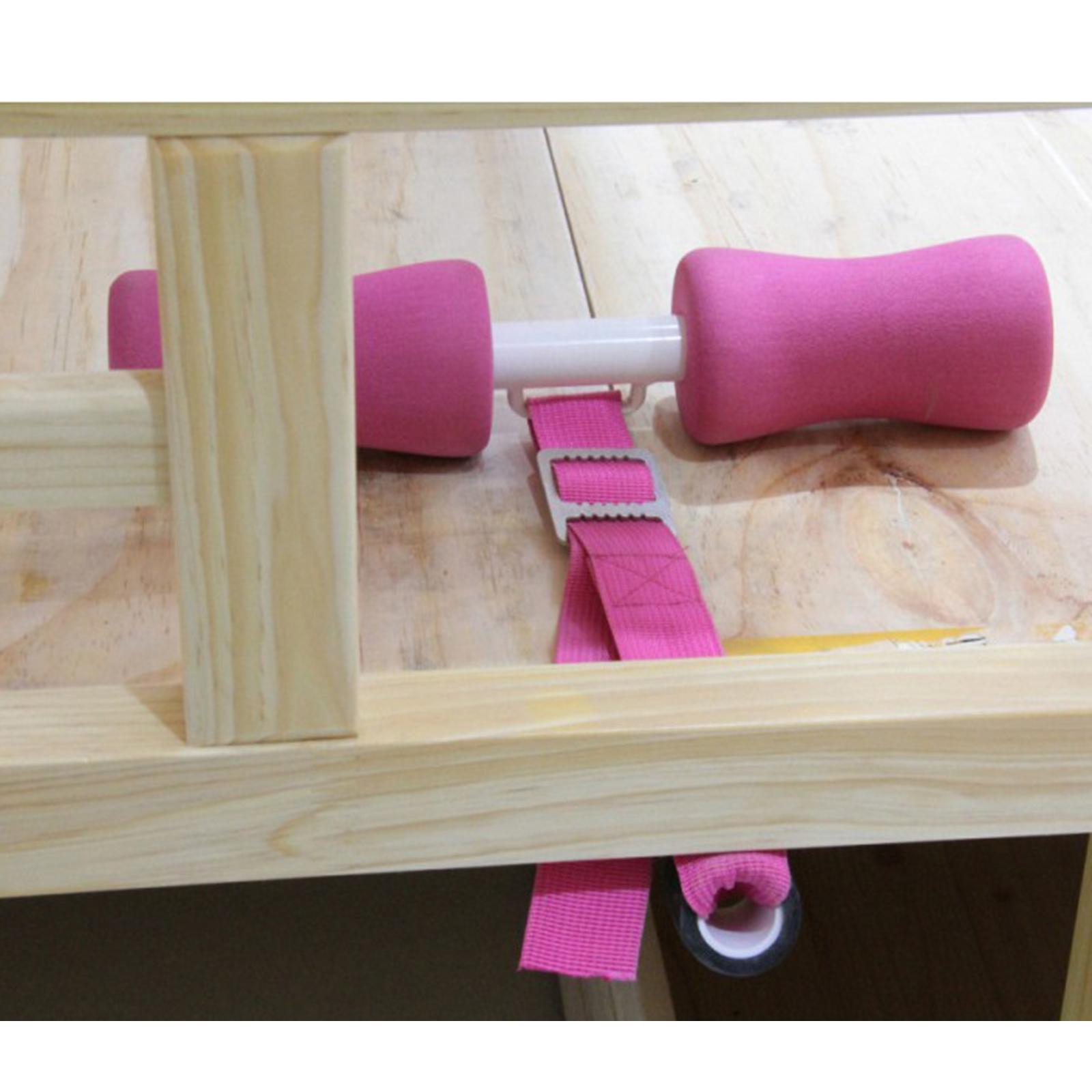 Adjustable Bed Sit Up Assist Bar Abdominal Core Workout Trainer Pink