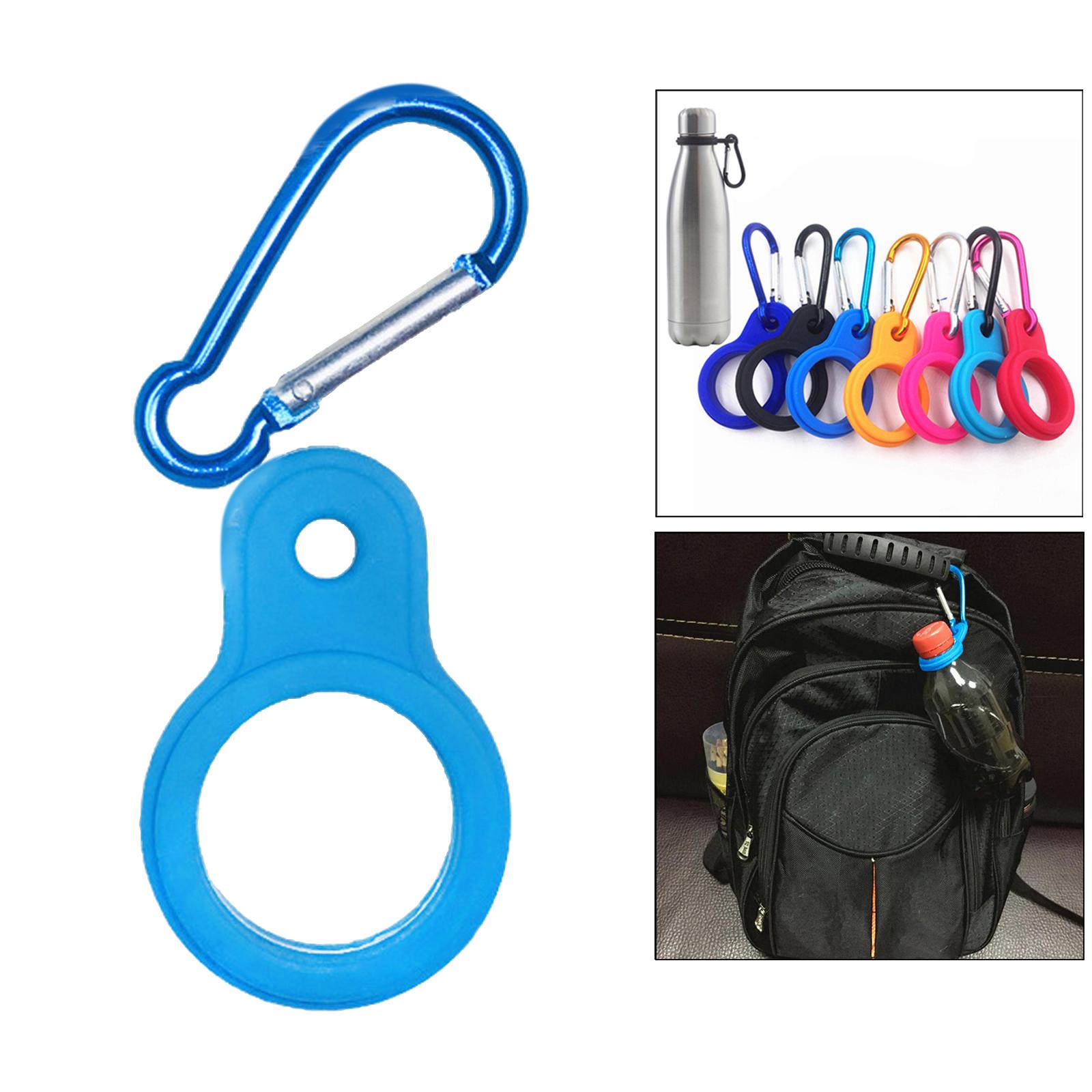 Water Bottle Buckle Carabiner Clip Drink Bottle Holder Hook Sky Blue