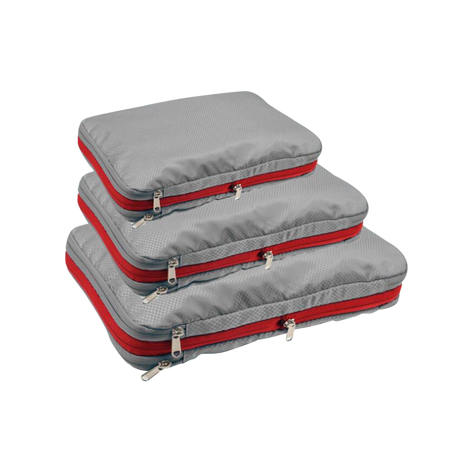 3Pcs Compression Packing Cubes Set Expandable for Travel Gray