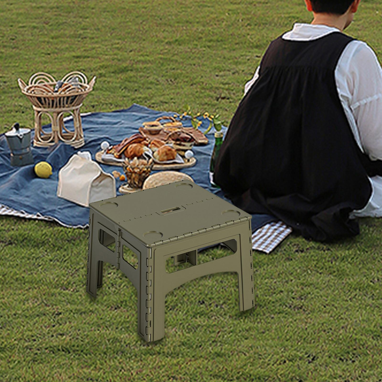 Outdoor Folding Table Yard Barbecue Camp Table Foldable Picnic Table Green