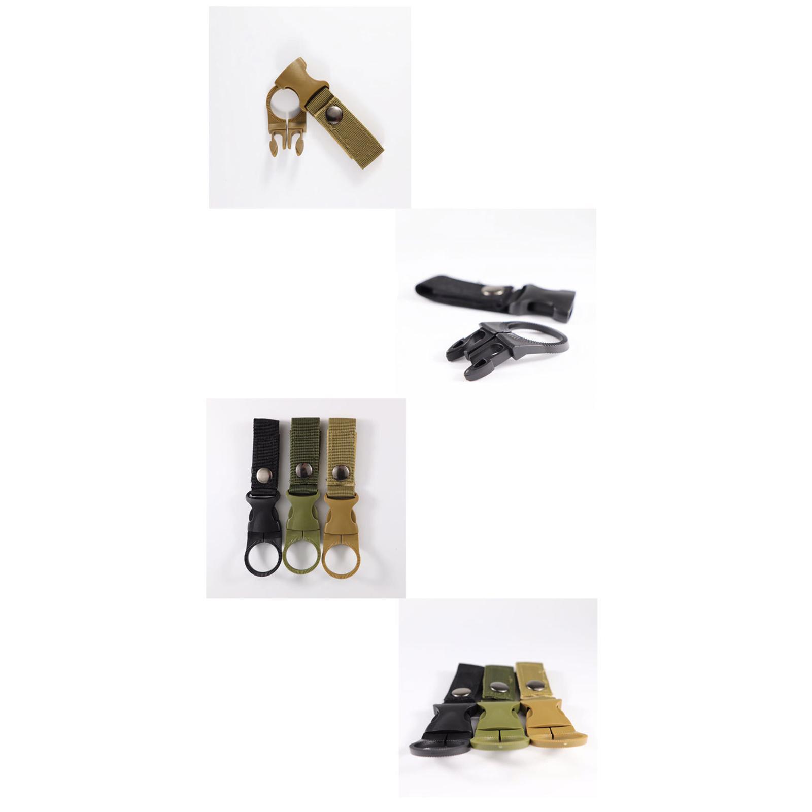 Water Bottle Clip Nylon Keychain Belt Buckle Lightweight Water Bottle Holder Green